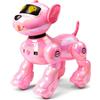 VATOS Robot Cane Ricaricabile per Bambini, Cane Robotico con Telecomando, Programmabile, 17 Funzioni Interattive e Volume Regolabile, Cucciolo Robot che Canta e Balla Regalo per Bambine, Rosa
