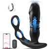 Girlove 4 IN 1 Vibratore Massaggiatori Prostata con Anelli Pene per Uomo, Thrusting Sex Toys per Stimolare il Testicolo e Anali, Vibratori Penis Ring con 12+3 Modos, Morbido ed Elastico, Durevole (GF-003)