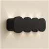 BAKAJI Applique da Muro con 8 Led Lampada a Parete Nero con Luce Bianco Freddo 21x8x3cm