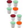 ULTECHNOVO 2 Set Coppa Gelato Tazze Da Dessert Piccolo Ghiaccio Fatto in Casa Bicchieri Da Dessert in Plastica Contenitori Per Gelato Gel Di Silice 4 Pezzi * 2