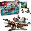 BRICK Flip Lego Jurassic World Mosasaurier: la missione in barca - 76974 Lego Mosasaurier con sacchetto regalo, Jurassic Set dinosauri a partire dagli 8 anni - Novità 2025