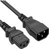 CABLEPELADO Cavo di prolunga alimentazione | C14 a C13 | IEC 320 C13 a C14 | Sezione 0,75 mm² | 10 A 250 V | 18 AWG | Adatto per computer, monitor, stampante, UPS e server | Nero | 50 cm