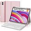 IVEOPPE Tastiera Redmi Pad Pad Pro/XIAOMI Poco Pad 12.1 2024, Cover Tastiera Bluetooth Senza fili Staccabile Magnetica Italiano QWERTY per Xiaomi Redmi pad Pro 12.1 Pollici, Rosa
