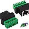 SRLWMYI Adattatore a vite RJ45 CCTV DVR Ethernet connettore RJ45 femmina femmina jack femmina a 8 pin vite 2PCS compatibile con reti Cat 7 6 5 5e facile installazione Connessione affidabile