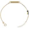 MILOR - Bracciale Oro 9Kt; Bracciale con Ciondolo Stella Cadente; Regalo per Nascita, Battesimo, Compleanno