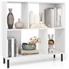 COSTWAY Libreria Scaffale a 4 Cubi Aperti, Libreria Basso in Legno Salvaspazio, Scaffale Espositivo per Camera da Letto, Soggiorno, Salotto, Ufficio e Studio, 90 x 30 x 90 cm (Bianco)