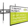 goobay Supporto TV Parete Fisso 43-100 Pollici 30,5 mm VESA 900x600 Carico Elevato Fino a 75 kg - Pro FIXED XL - 49892