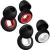 Vauki Tappi per orecchie da 28 dB per dormire, 2 paia riutilizzabili in morbido silicone per moto, sonno e concerti, anti-rumore con 8 punte, nero/rosso e nero/bianco