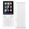 Topiky Lettore Bluetooth MP3, Mini Radio Bluetooth Portatile/Registrazione/Video/E-Book/Cronometro Lettore Musicale Studente con Pulsante Tattiche a Otto Carte, Supporto Scheda di Memoria 32G(Bianco)