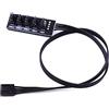 Wlauqueta 4-Pin PWM Fan CPU HUB Splitter PC Case Chasis Cooler Estensione Adattatore Controller