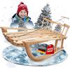 BambiniWelt by Rafael K. Slitta in Legno Con Schienale per Bambini - Slittino da Neve Davoser Con Corda, 90 cm
