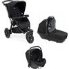 Chicco Trio Activ3 Con 3 Ruote Ebony + Seggiolino Auto Kory Essential i-Size
