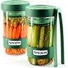Lékué Kit di attrezzi per la preparazione di sottaceti fatti in casa con contenitore, Verde, Singolo, 700 ml