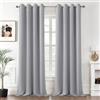 MIULEE Tende Oscuranti per Interni 2 Pezzi, Tenda Grigio Chiaro Moderna per Soggiorno, Tenda Oscurante Finestra Camera da Letto Salotto, Tende Termiche Isolanti per Interni con Anelli, 2x 140x280 CM