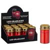 Cepewa Set di 12 lumini funerari a LED, funzionamento a batteria, colore rosso, per cimitero (12 lumini funerari)