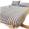 GIJMZY Lenzuola Matrimoniali Pile Invernali Coprimaterasso in velluto for letto king size e queen, morbido lenzuolo for dormitorio for studenti, invernale, caldo, spesso, coprimaterasso(Gray,90x200cm-1pc)