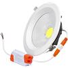 JANDEI - Faretto LED COB 10W da Incasso (equivalenti a 60W), Cornice Rotonda Bianca 128x47mm (Foro di Taglio 100-105mm), 900 Lumen. IP44 Ideali per Bagni, Cucine (luce neutra 4200k)