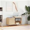 prissent Mobile Porta Dischi 85x38x48 cm Legno Multistrato Mobile Salotto Mobiletto TV Mobile Porta CD Libreria Legno Porta Dischi Vinile Scaffale Stretto Mobili Soggiorno Rovere Sonoma