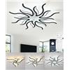DJChen Lampadario Led Moderno Soggiorno, Plafoniera Led Soffitto Dimmerabile, 78CM 58W 5800lm 3000K-6000K Lampadario Grande Dimensione Design Per Salotto, Cucina, Camera Da Letto(matrimoniale)-nero