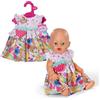 BABY born Abito con stampa colorata a frutta e borsa a tracolla - Accessori di alta qualità per bambole - Abbigliamento adatto per bambole di 43 cm