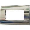 ZOREI Placca Compatibile Con Vimar Arke, Placche In Plastica, 1 Pezzo (4 Posti/Moduli,Cromato Lucido)