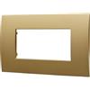ZOREI Placca Compatibile Con Vimar Arke, Placche In Plastica, 1 Pezzo (4 Posti/Moduli,Oro)