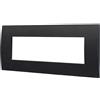 ZOREI Placca Compatibile Con Vimar Arke, Placche In Plastica, 1 Pezzo (7 Posti/Moduli,Nero)