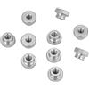 Hilitand M3 M4 M5 M6 M8 M10, acciaio al carbonio nichelato, stringere a mano la manopola con dadi a testa zigrinata con dadi(M3（10pcs）)