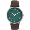 Timex Orologio Analogico al Quarzo Uomo con Cinturino in Pelle TW2V91500