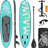 ECD Germany Stand Up Paddle Board Maona SUP Gonfiabile con Pagaia 308 x 78 x 10 cm Turchese Diversi Modelli in PVC Include Pompa Borsa da Trasporto e Accessori Surfboard Tavola Surf Azzuro