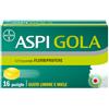 Aspirina Aspi Gola - Antinfiammatorio Mal Di Gola E Gola Infiammata Caramelle Miele E Limone 16 Pastiglie