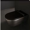 Ceramica Flaminia Wc Link Sospeso Go Clean Bicolor Silver Black - Sedile Slim Nero Opaco: Con Sedile Slim Rallentato Nero Opaco LKCW09CAR