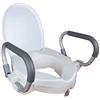 Mobiclinic, Rialzo per wc anziani, Alcalá, Marchio europeo, 10 cm, Alzawater, Braccioli ribaltabili, Con coperchio, Bidet, Ausili, Mobilità ridotta, Ortopedico, Bianco