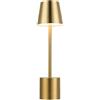 PYRAMIDEA Lampada Oro da Tavolo Senza Fili Ricaricabile con Presa USB, 3 Luci Led Diversa Intensità LRP11G