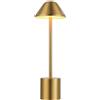 PYRAMIDEA Lampada Oro da Tavolo Senza Fili Ricaricabile con Presa USB, 3 Luci Led Diversa Intensità LRP12G