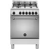 Bertazzoni La Germania AMN664EXV24 Cucina 60cm Gas/Elettrica Acciaio Inox 4 Fuochi