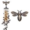 xxschy Campanelli a vento da giardino, decorazione per interni ed esterni, con 4 tubi, 6 campane, 7 api, scacciapensieri romantici, per casa, regali per mamma, balcone, albero, festival, decorazione da