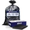 Plasticplace W55LDBS1, sacchetti 55 - 60 litri │ 1,7 Mil │ nero ecologico resistente per bidoni della spazzatura │ 38 x 58 (100 pezzi)