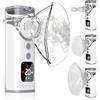 Lutranstra Aerosol Portatile Silenzioso Inalatori - Macchina Aerosol per Adulti e Bambini,3 Modalit Nebulizzatore Portatile con 2 Maschere e Boccaglio-Lutranstra