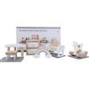 ISAKEN Set di Mobili per Casa delle Bambole in Legno, Casa delle Bambole Mobili in Miniatura Accessori per la Cucina della Casa delle Bambole Bambole Bagno Camera da Letto Mobili per Casa Delle Bambole