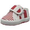 SUPERGA 2750 FANTASY BSTRAP, Sneaker, Unisex - Bambini e ragazzi, Multicolore (White/Mixedstripes R 296), 18 EU