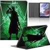 LunarDrift Custodia Cover per Apple iPad (2020)/8th Gen/7/9th Gen 10.2'' Anime Gear 5 Zoro Tablet con Supporto Protettiva Multi-Angoli Regolabile Soft Sottile Antiurto Holder Flip in pelle PU