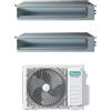 Hisense Climatizzatore Canalizzato Dual Split 9000 + 18000 btu Condizionatore con Pompa di Calore Classe A++/A+ (Unità Interna + Unità Esterna) Comando Cablato e Wireless inclusi - ADT26UX4RBL8 + ADT52UX4RCL8 + 3AMW52U4RJC serie Turbo