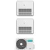 Hisense Climatizzatore Console Dual Split 9000+12000 btu Condizionatore con Pompa di Calore Classe A++/A++ serie Turbo Comando Wireless Incluso (Unità interna+Unità esterna) - AKT26UR4RK8+AKT35UR4RK8+2AMW52U4RXC