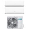 Hisense Climatizzatore Dual Split Inverter 7000+18000 Btu Condizionatore con Pompa di Calore Classe A++/A+ Gas R32 (Unità Interna + Unità Esterna) - CF20YR04G/CF50BS04G+3AMW52U4RJC Hi-Comfort