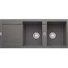 Franke Lavello Cucina 2 Vasche da Incasso con Gocciolatoio Reversibile Larghezza 116 Cm materiale Fragranite Serie Maris colore Stone Grey - 114.0066.716