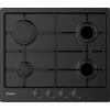 Candy CHW6BRBB Serie Timeless Piano Cottura 4 Fuochi a Gas 60 cm colore Nero