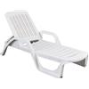 BICA Lettino Prendisole Mare Professionale Pieghevole Spiaggia Giardino Zanzibar in Resina colore Bianco - 44 ZANZIBAR