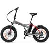 Argento Bici Elettrica Bicicletta Pieghevole pedalata assistita e-bike 25 km/h Cambio Shimano Ruote 20 Pollici colore Grigio - AR-BI-220008 Mini Max Red