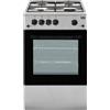 Beko Cucina a Gas 4 Fuochi Forno a Gas Larghezza x Profondità 50x50 cm con Coperchio colore Silver - CSG42011FS